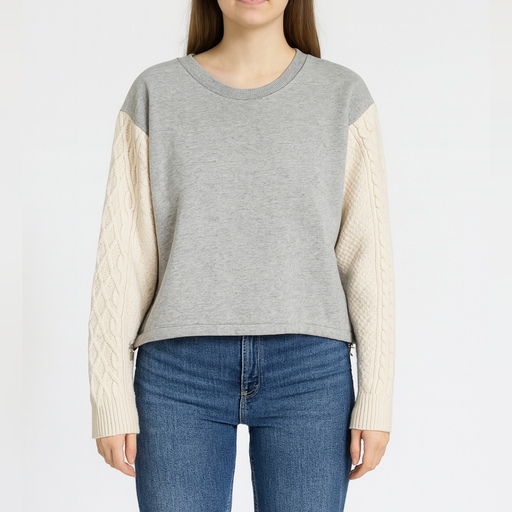 3.1 Phillip Lim Cotton Oversized Crew Neck Sweatshirt Small